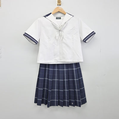 【中古】東京都 武蔵野大学高等学校 女子制服 5点（セーラー服・シャツ・スカート）sf033736