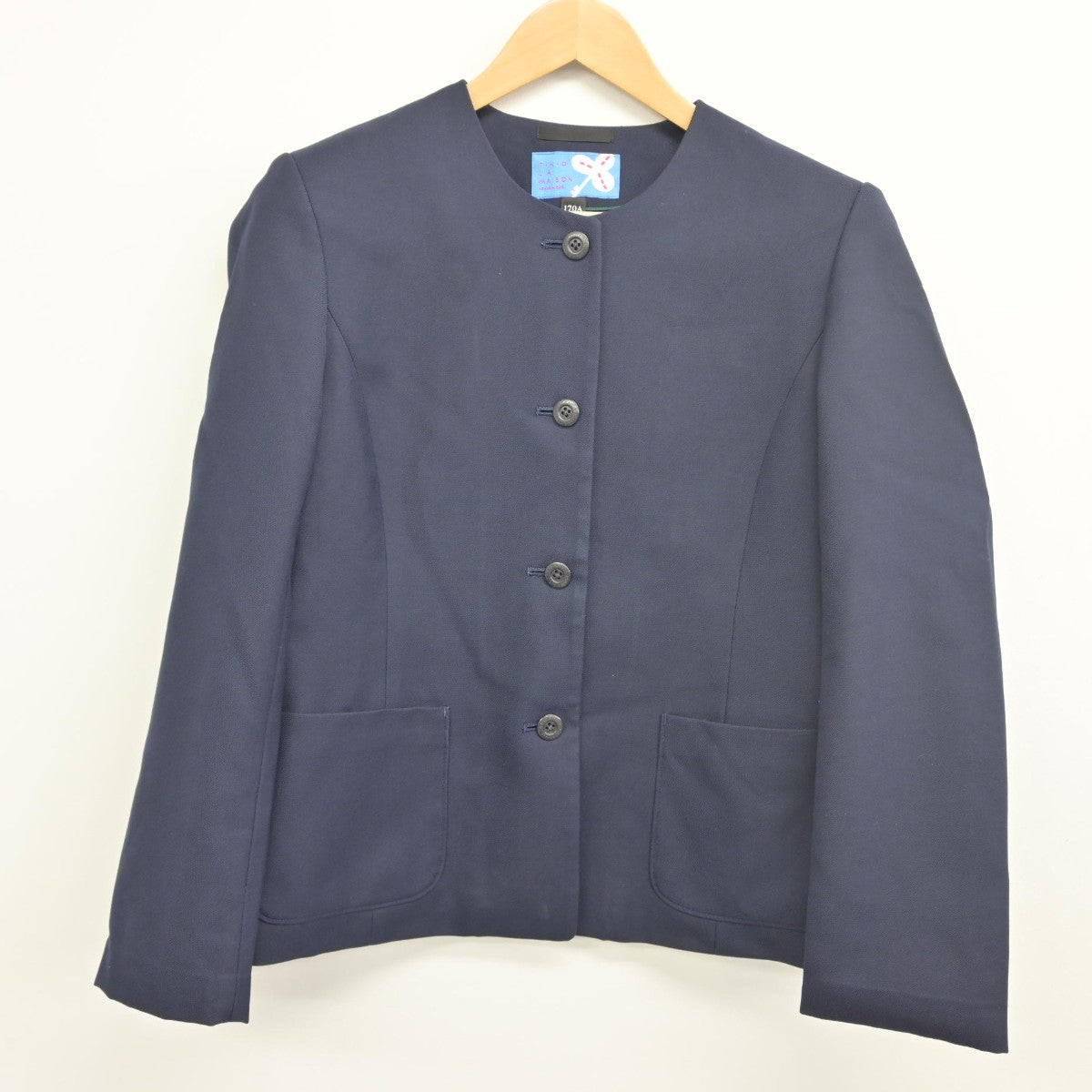 【中古】新潟県 白新中学校 女子制服 2点（ブレザー・ジャンパースカート）sf033760