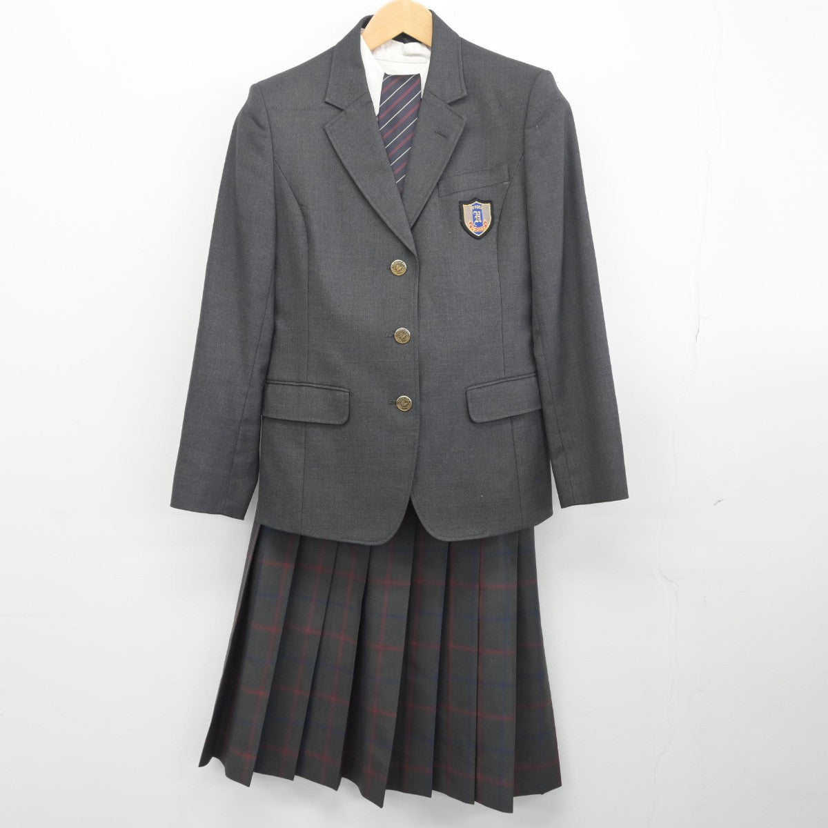 【中古】愛知県 豊田東高等学校 女子制服 4点（ブレザー・シャツ・スカート）sf033768