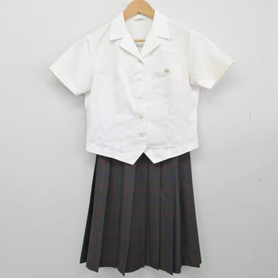 【中古】愛知県 豊田東高等学校 女子制服 3点（シャツ・スカート）sf033770