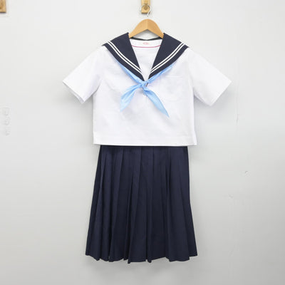 【中古】愛知県 豊田市立末野原中学校 女子制服 2点（セーラー服・スカート）sf033773