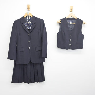 【中古】静岡県 富士見高等学校 女子制服 5点（ブレザー・ベスト・スカート・スカート）sf033797