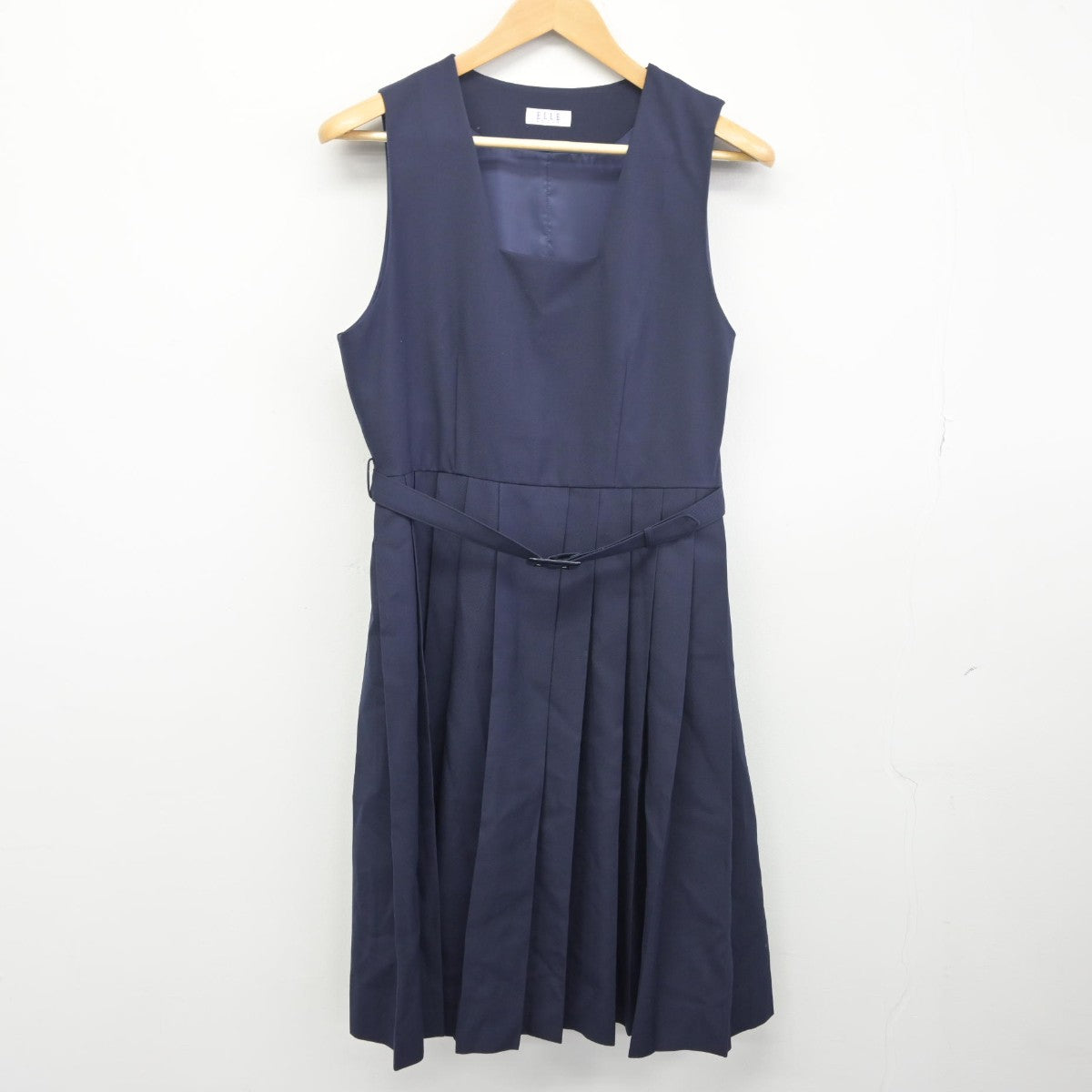 【中古】茨城県 水戸第二高等学校 女子制服 3点（ブレザー・ジャンパースカート）sf033805