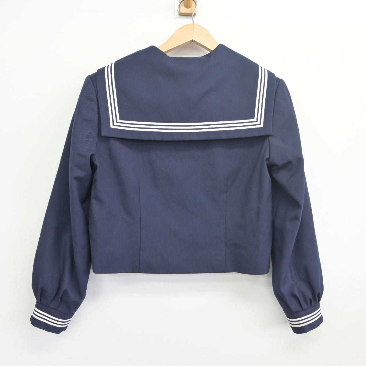 【中古】茨城県 平磯中学校 女子制服 4点（セーラー服・ジャンパースカート）sf033807