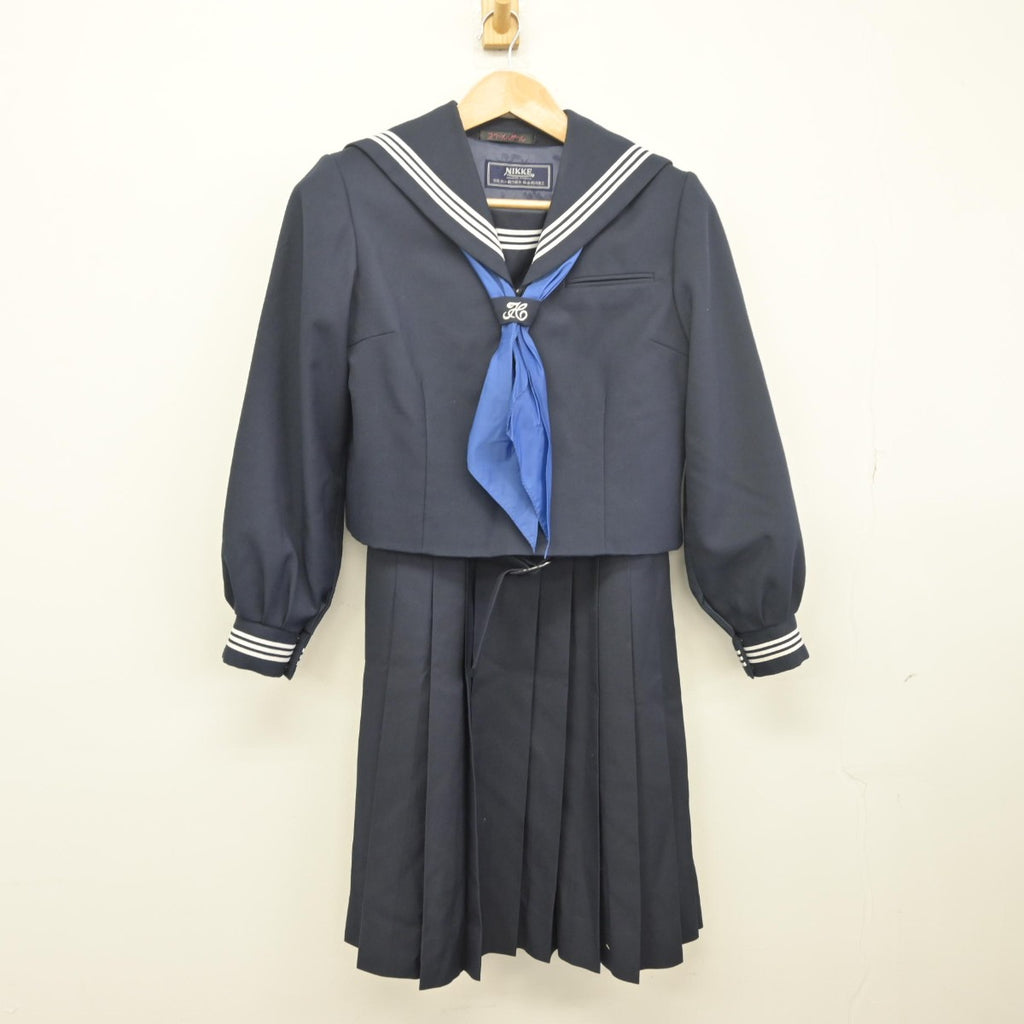 旧制服セット 中古】茨城県 ひたちなか市立美乃浜学園 女子制服 3点（セーラー服