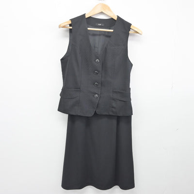 【中古】 事務服 女子制服 2点（ベスト・スカート）sf033813