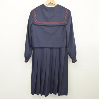 【中古】福岡県 新宮高等学校 女子制服 3点（セーラー服・ジャンパースカート）sf033820