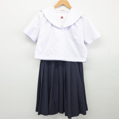 【中古】福岡県 新宮高等学校 女子制服 2点（セーラー服・スカート）sf033821