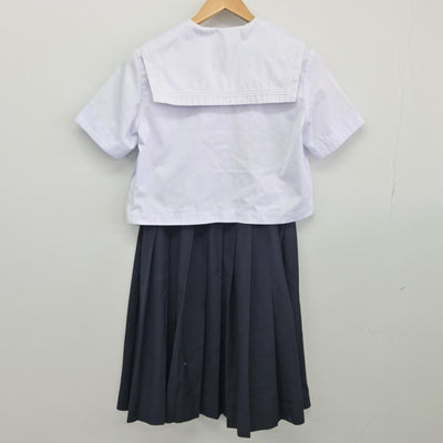 【中古】福岡県 新宮高等学校 女子制服 2点（セーラー服・スカート）sf033821