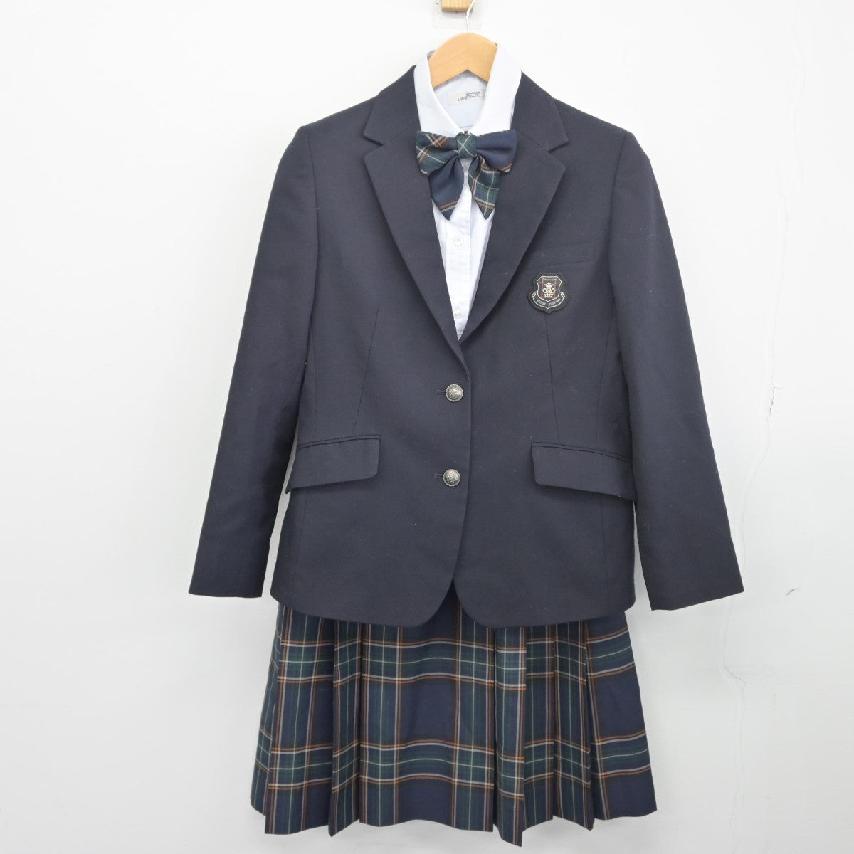 【中古】大阪府 追手門学院大手前中学校高等学校 女子制服 4点（ブレザー・シャツ・スカート）sf033825