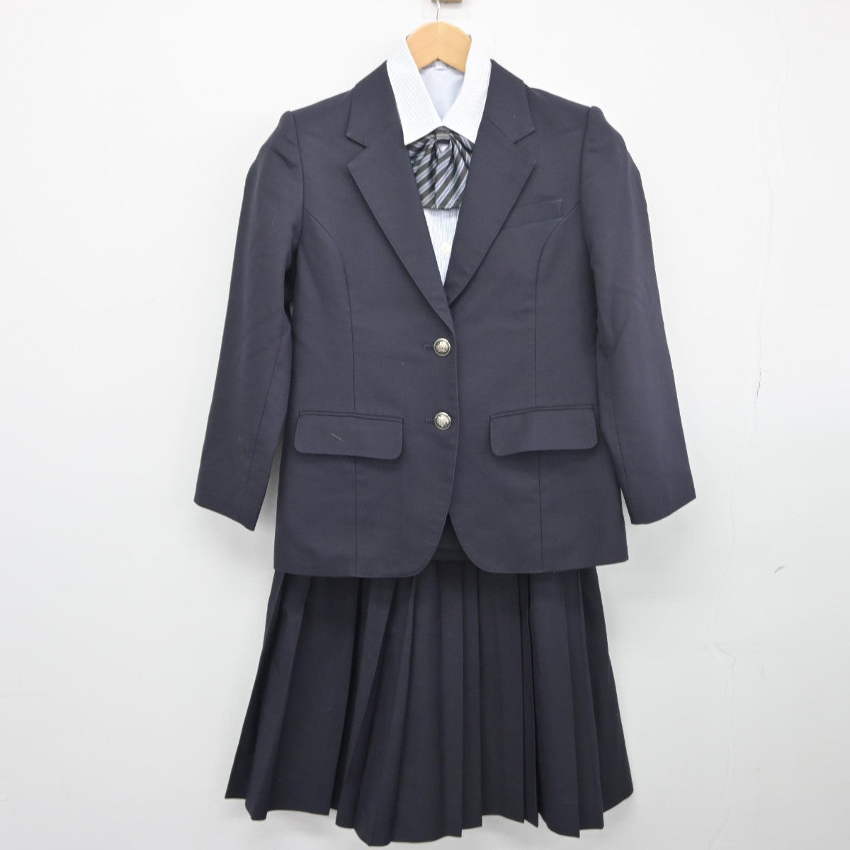 【中古】宮崎県 宮崎南高等学校 女子制服 4点（ブレザー・シャツ・スカート）sf033839