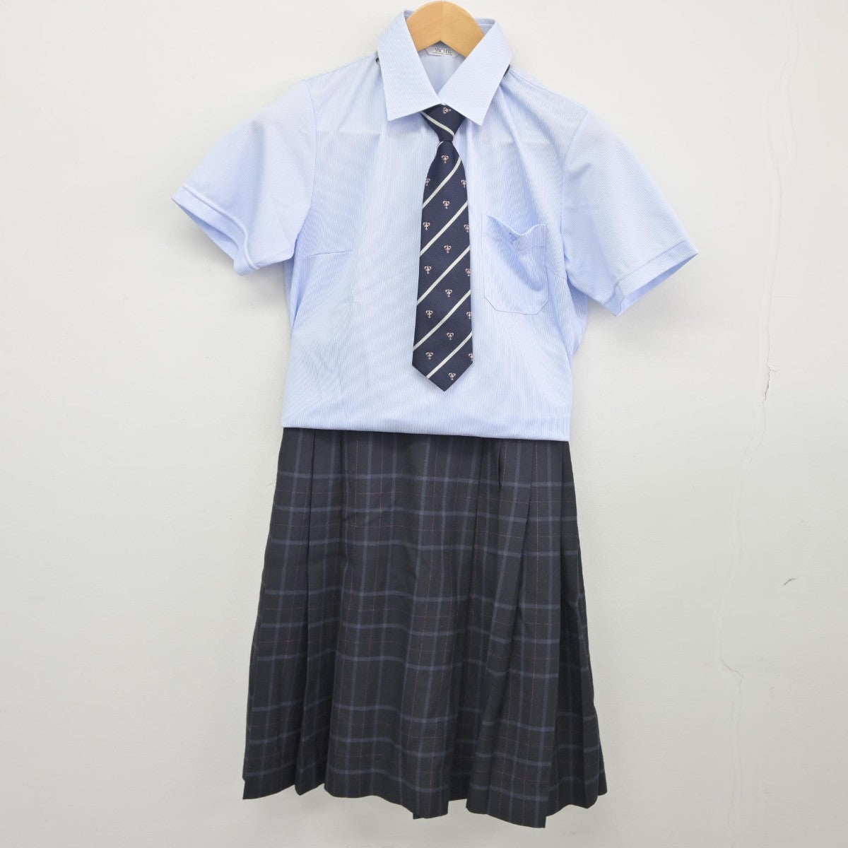 【中古】東京都 日本大学鶴ヶ丘高等学校 女子制服 3点（シャツ・スカート）sf033841