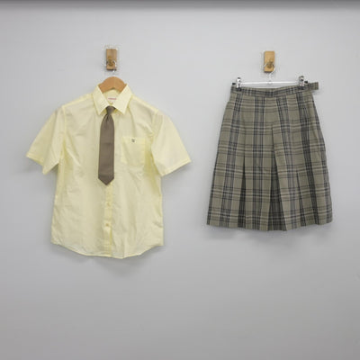 【中古】茨城県 土浦日本大学高等学校 女子制服 3点（シャツ・スカート）sf033854