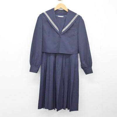 【中古】福岡県 福岡市立柏原中学校 女子制服 2点（セーラー服・ジャンパースカート）sf033856