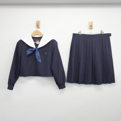 【中古】徳島県 小松島高等学校 女子制服 3点（セーラー服・スカート）sf033858