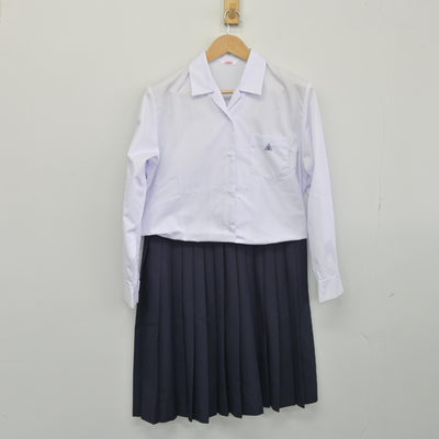 【中古】徳島県 小松島高等学校 女子制服 2点（シャツ・スカート）sf033859