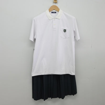 【中古】徳島県 小松島高等学校 女子制服 2点（シャツ・スカート）sf033860