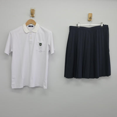 【中古】徳島県 小松島高等学校 女子制服 2点（シャツ・スカート）sf033860