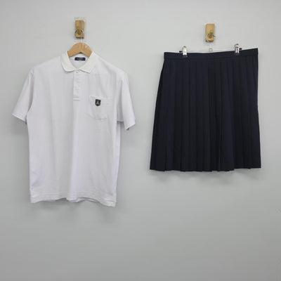 【中古】徳島県 小松島高等学校 女子制服 3点（シャツ・スカート）sf033861