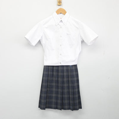 【中古】神奈川県 麻布大学附属高等学校 女子制服 3点（シャツ・スカート）sf033866