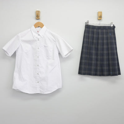 【中古】神奈川県 麻布大学附属高等学校 女子制服 3点（シャツ・スカート）sf033866