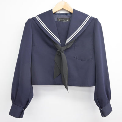 【中古】岐阜県 八百津中学校 女子制服 3点（セーラー服・スカート）sf033886