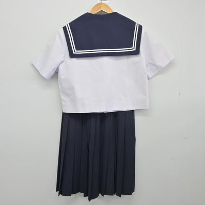 【中古】岐阜県 八百津中学校 女子制服 3点（セーラー服・スカート）sf033887