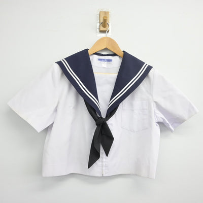 【中古】岐阜県 八百津中学校 女子制服 3点（セーラー服・スカート）sf033887