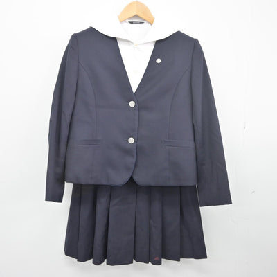 【中古】栃木県 文星女子高等学校 女子制服 4点（ブレザー・ニット・セーラー服・スカート）sf033891