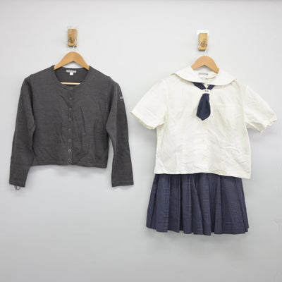 【中古】東京都 東洋女子高等学校 女子制服 4点（ニット・セーラー服・スカート）sf033904