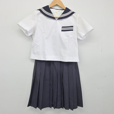 【中古】北海道 札幌北高等学校 女子制服 3点（セーラー服・セーラー服・スカート）sf033907