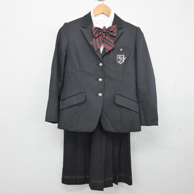 【中古】福岡県 九州国際大学付属高等学校 女子制服 7点（ブレザー・シャツ・スカート）sf033921