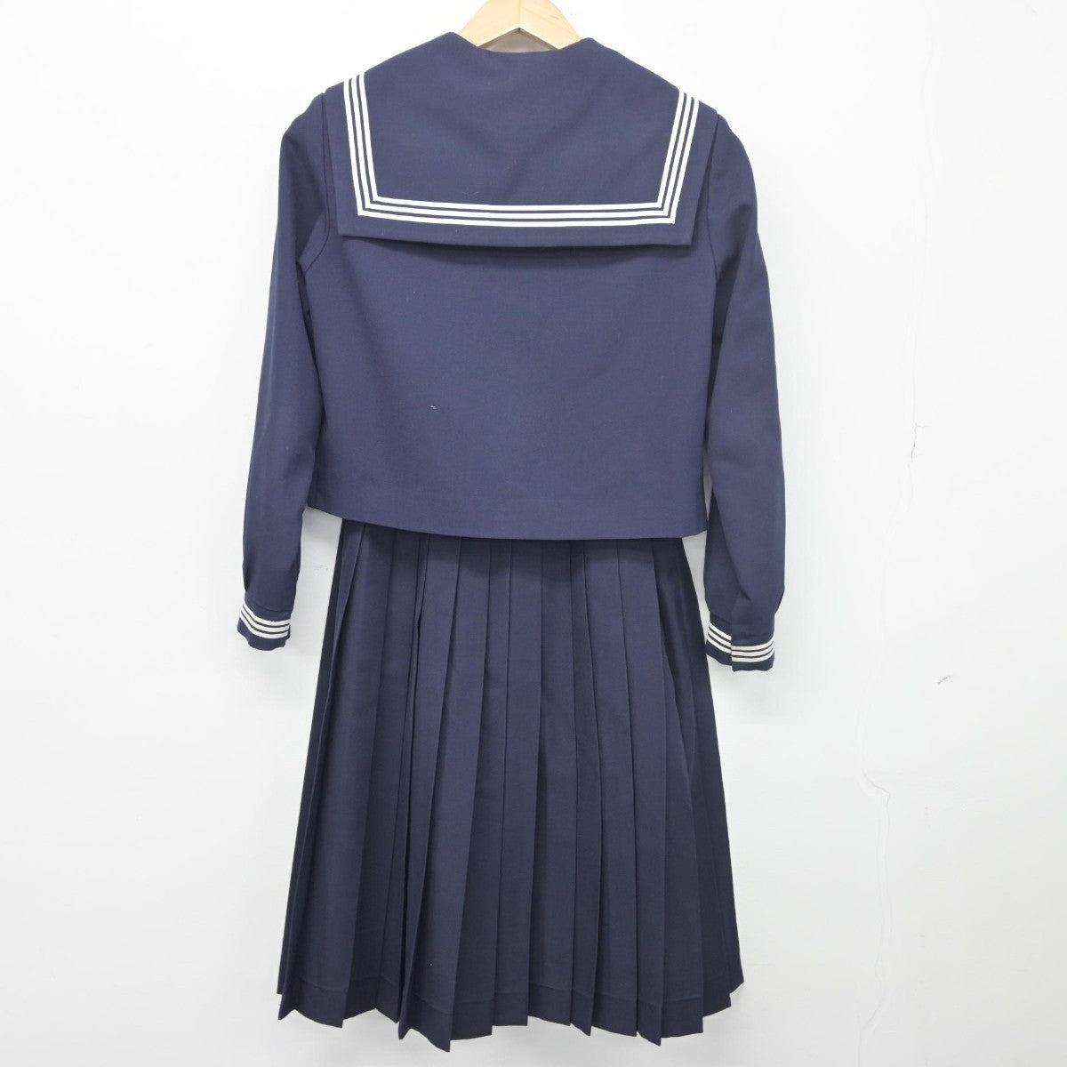 【中古】鳥取県 中ノ郷中学校 女子制服 4点（セーラー服・スカート）sf033948