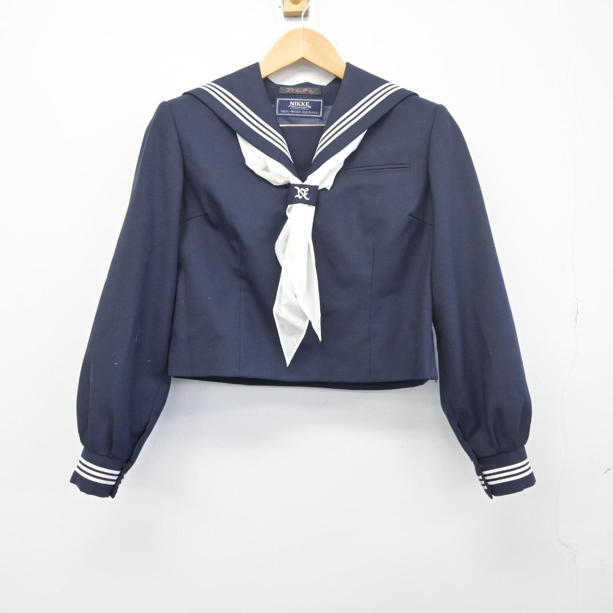 【中古】埼玉県 大宮西中学校 女子制服 3点（セーラー服・スカート）sf033972