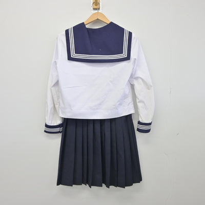 【中古】埼玉県 大宮西中学校 女子制服 2点（セーラー服・スカート）sf033974