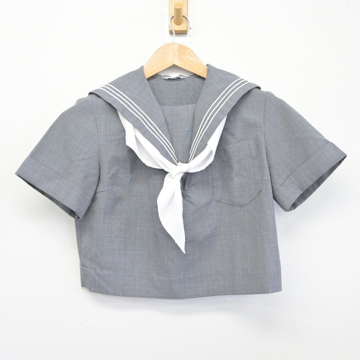 【中古】熊本県 済々黌高等学校 女子制服 3点（セーラー服・スカート）sf033976