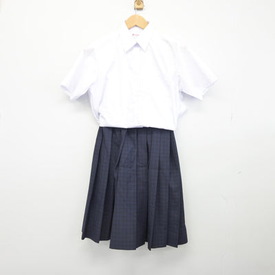 【中古】福岡県 福岡市立城南中学校 女子制服 2点（シャツ・スカート）sf033980