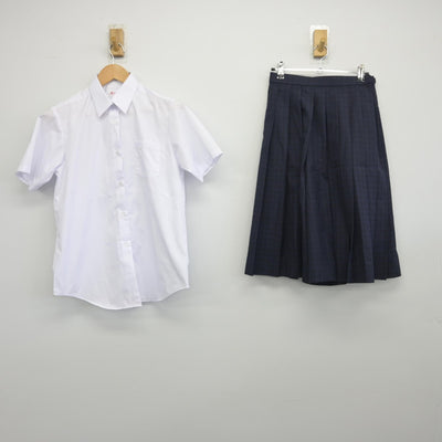 【中古】福岡県 福岡市立城南中学校 女子制服 2点（シャツ・スカート）sf033980