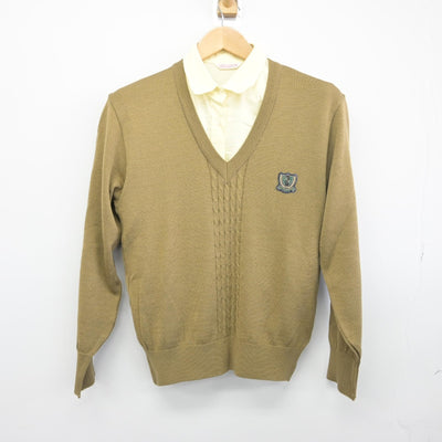 【中古】東京都 錦城高等学校 女子制服 4点（ニット・シャツ・ニット・シャツ）sf033998