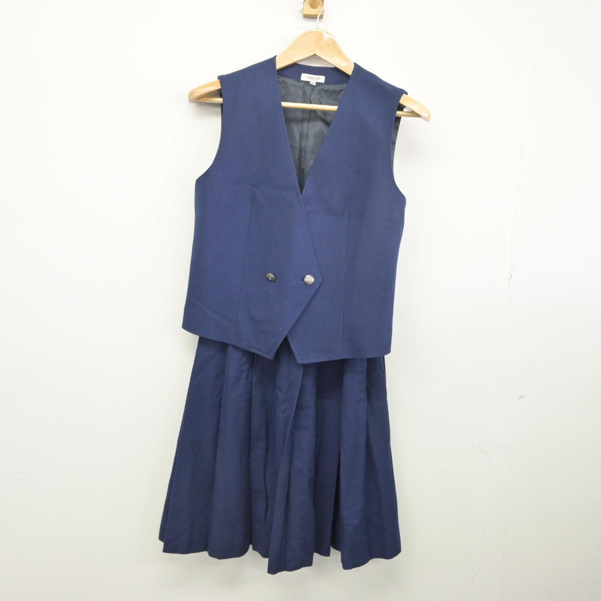 【中古】熊本県 八代工業高等学校 女子制服 5点（ブレザー・ベスト・スカート）sf034023