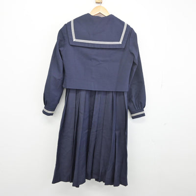 【中古】熊本県 八代市立第五中学校 女子制服 3点（セーラー服・ジャンパースカート）sf034028