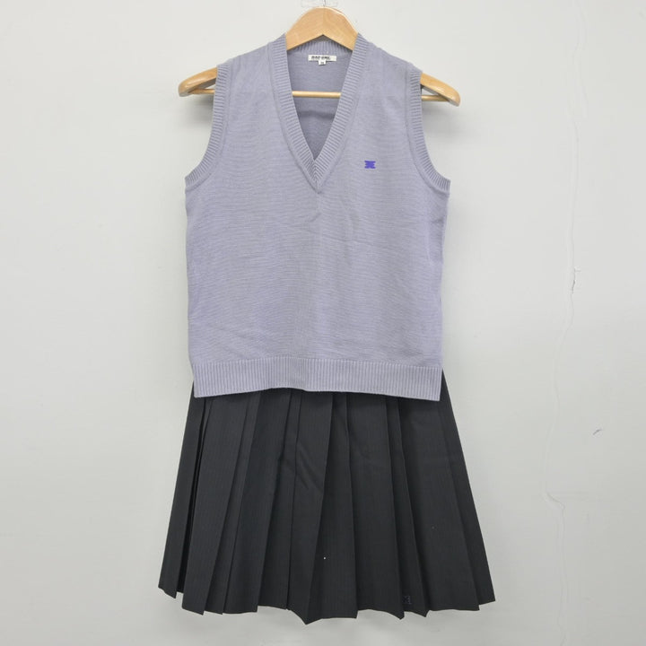 中古】宮城県 仙台東高等学校 女子制服 2点（ニットベスト