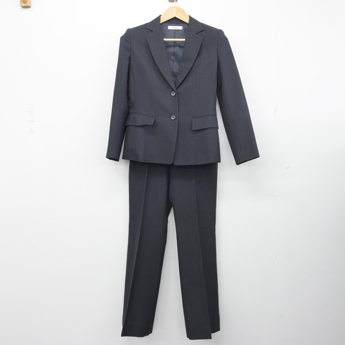 【中古】 事務服 女子制服 3点（ブレザー・スカート・ズボン）sf034037