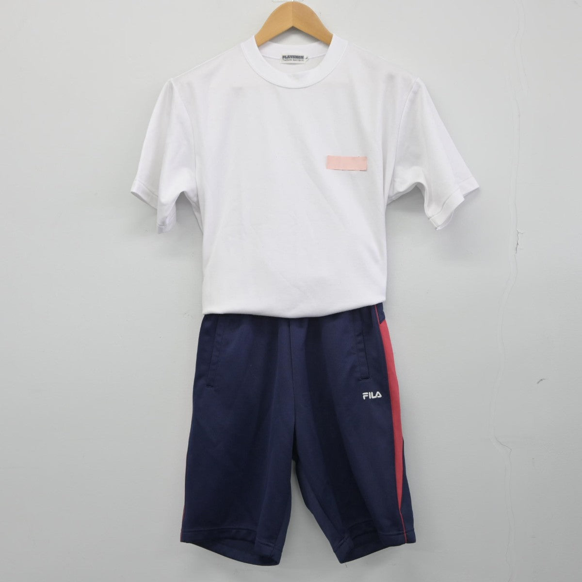 【中古】東京都 東村山高等学校 女子制服 2点（体操服 上・体操服 下）sf034053