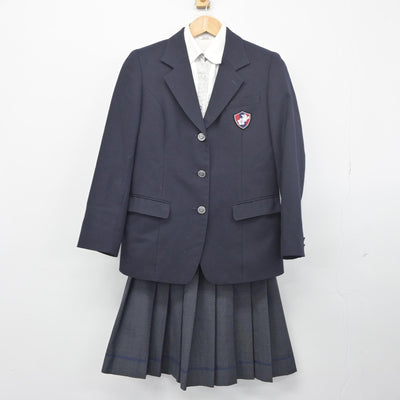 【中古】奈良県 法隆寺国際高等学校 女子制服 3点（ブレザー・シャツ・スカート）sf034059