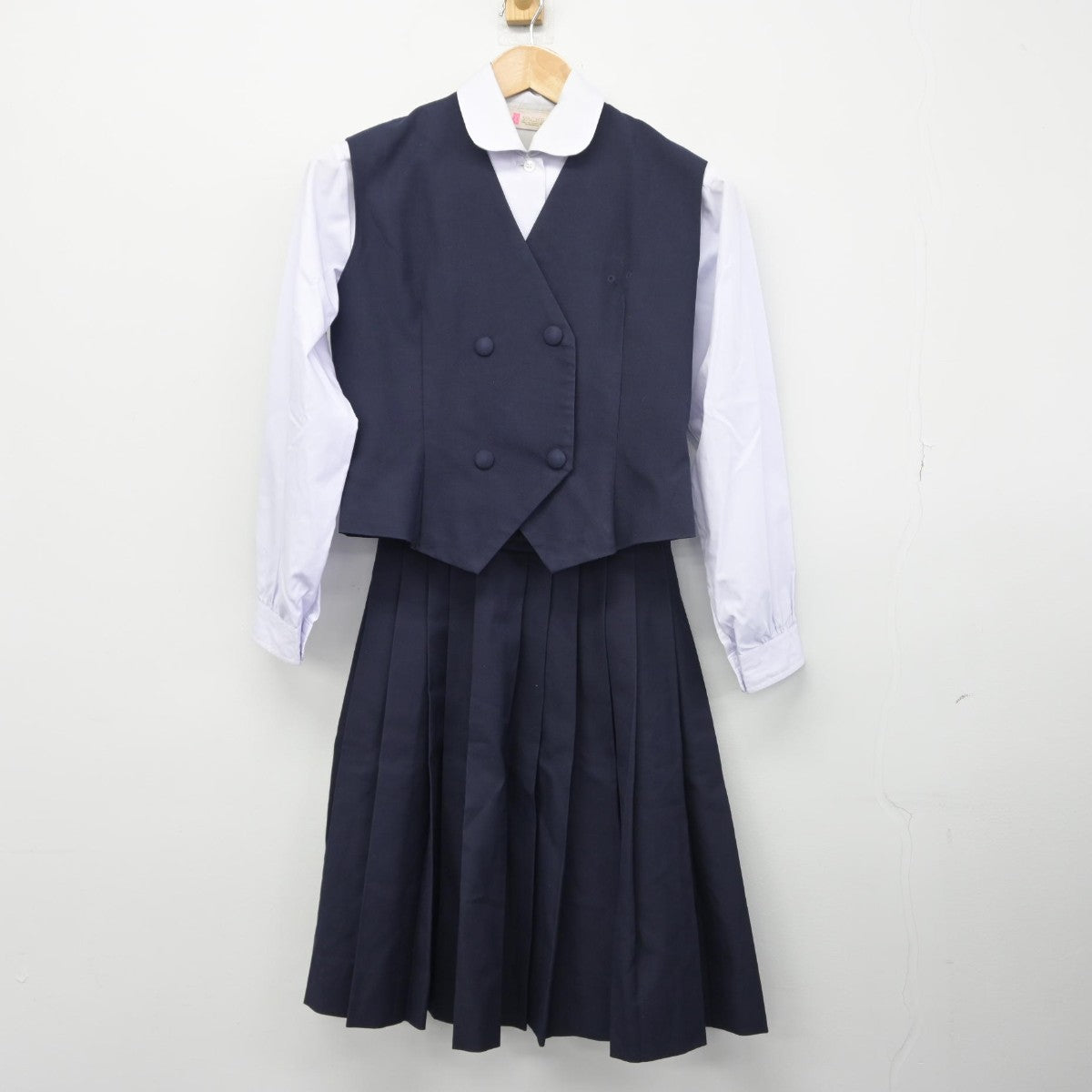 【中古】奈良県 天理高等学校 女子制服 5点（ブレザー・ベスト・シャツ・スカート）sf034064