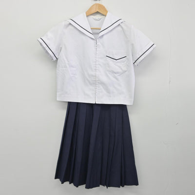 【中古】奈良県 斑鳩中学校 女子制服 2点（セーラー服・スカート）sf034067