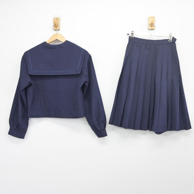 【中古】奈良県 斑鳩中学校 女子制服 3点（セーラー服・ニット・スカート）sf034069