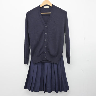 【中古】奈良県 斑鳩中学校 女子制服 4点（ニット・セーラー服・スカート）sf034070