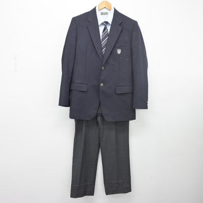 【中古】千葉県 ちはら台西中学校 男子制服 4点（ブレザー・シャツ・ズボン）sf034076